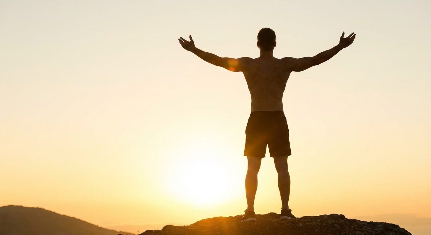 ボディメイクに成功し自信に溢れる姿