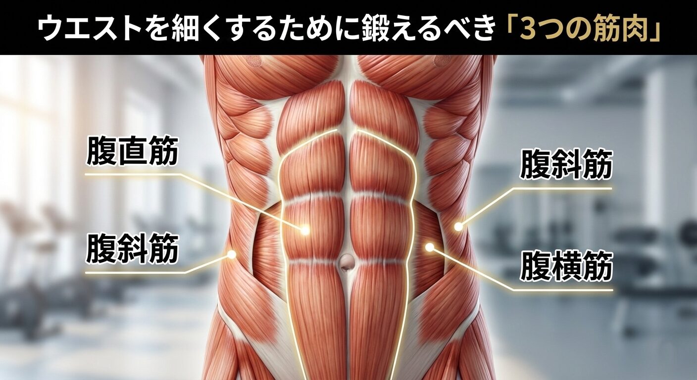 ウエストを細くするために鍛えるべき「3つの筋肉」