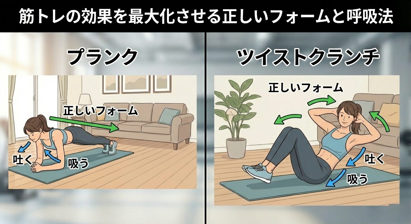 筋トレの効果を最大化させる正しいフォームと呼吸法