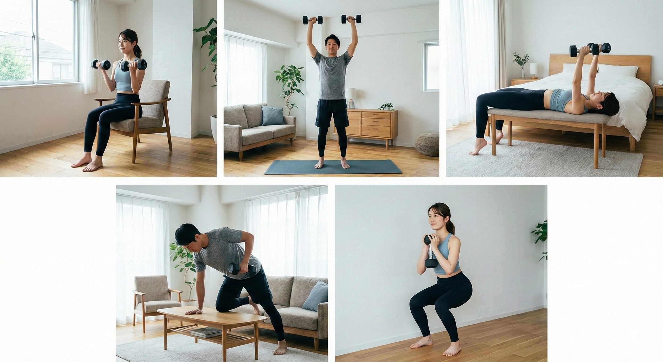 自宅でできる！ダンベル初心者メニュー5選