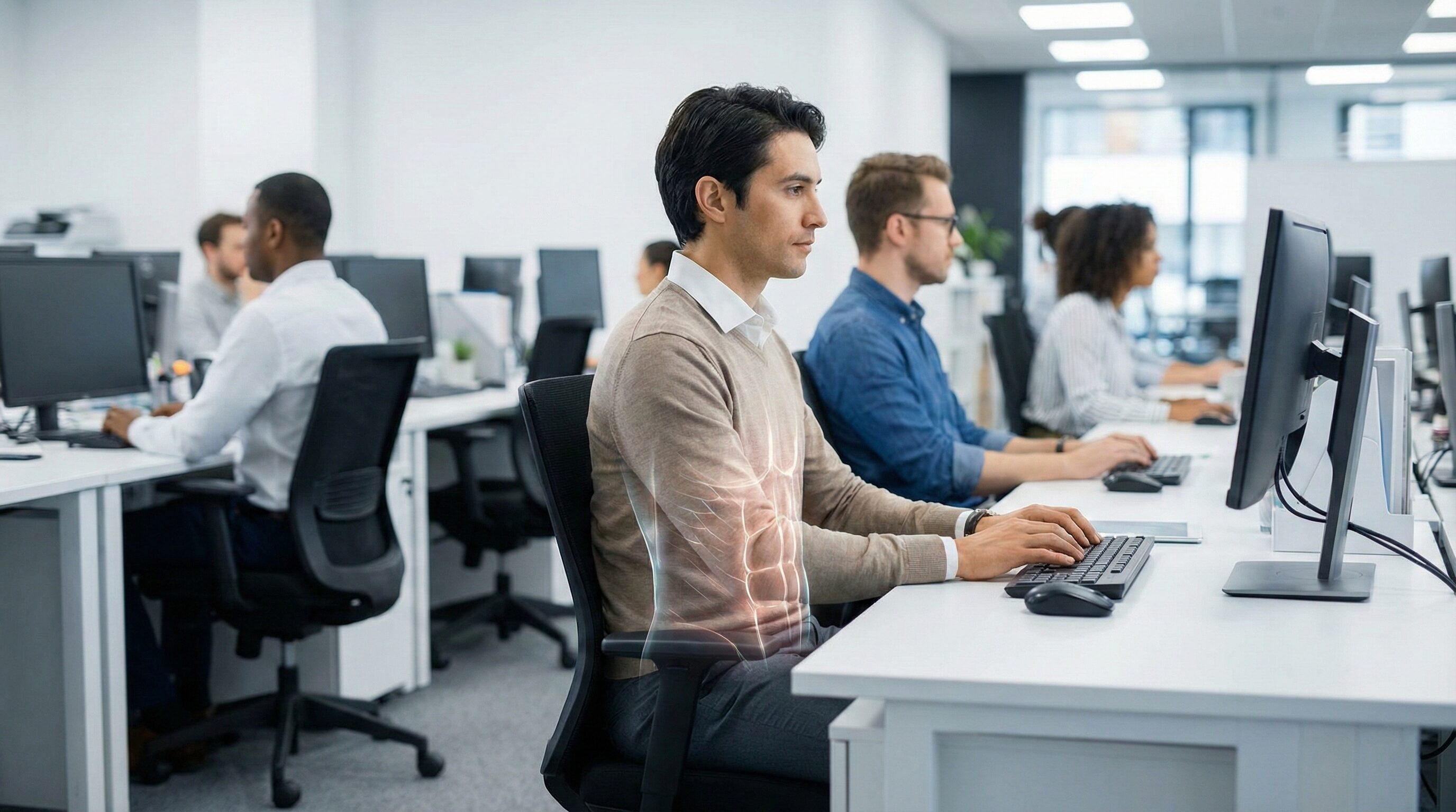 座ったままで腹筋は割れる！デスクワーク中にこっそり鍛える『ゼロ秒筋トレ』術